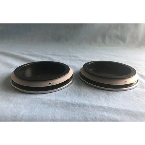 Set of 2 Clear Glass Master Chef Canisters Sealing Stainless Lids 6.5” & 8.5” - Picture 7 of 9